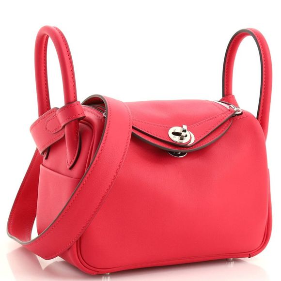 Hermes Lindy Bag Verso Swift Mini Pink - Picture 3 of 8